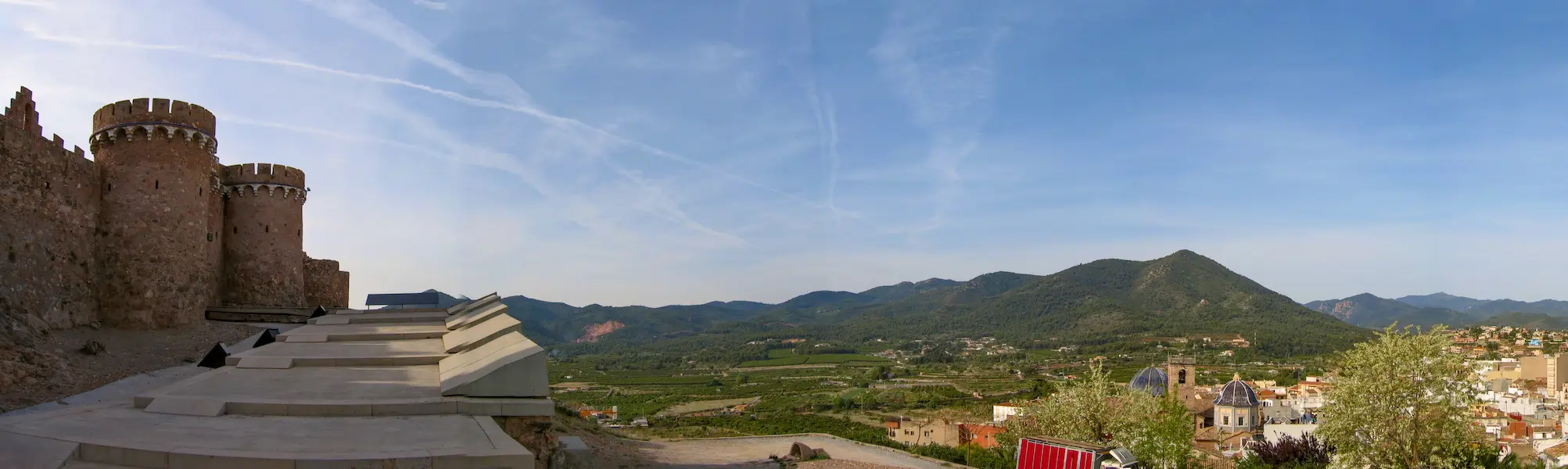 Panorámica de Onda y el Montí vista desde el Castillo de las 300 Torres