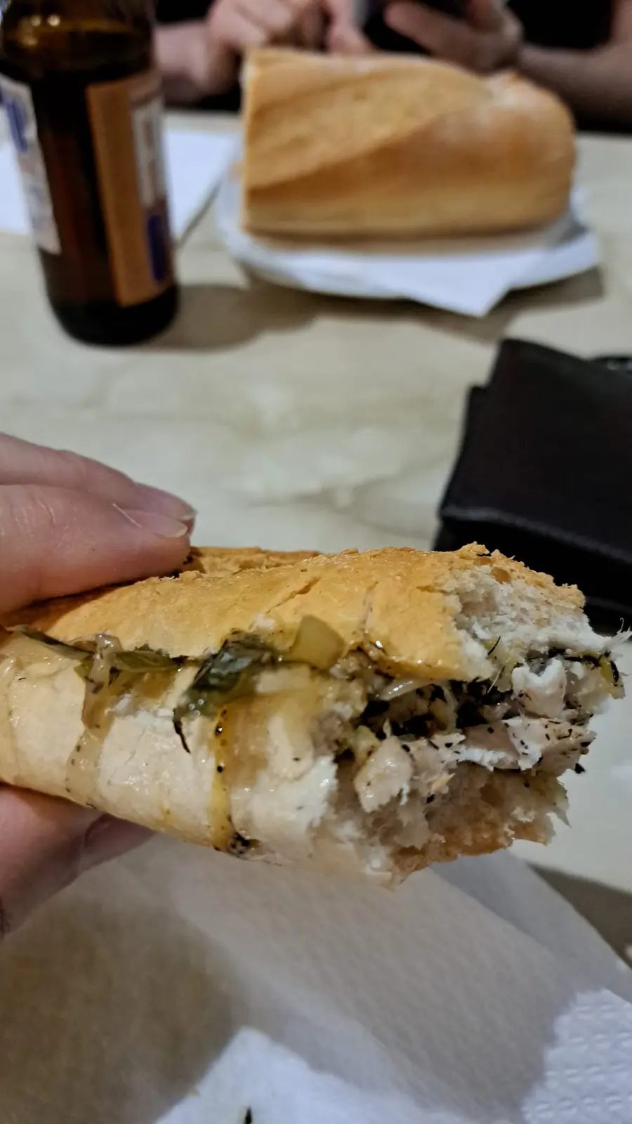 Bocadillo de almuerzo típico del esmorzaret valenciano