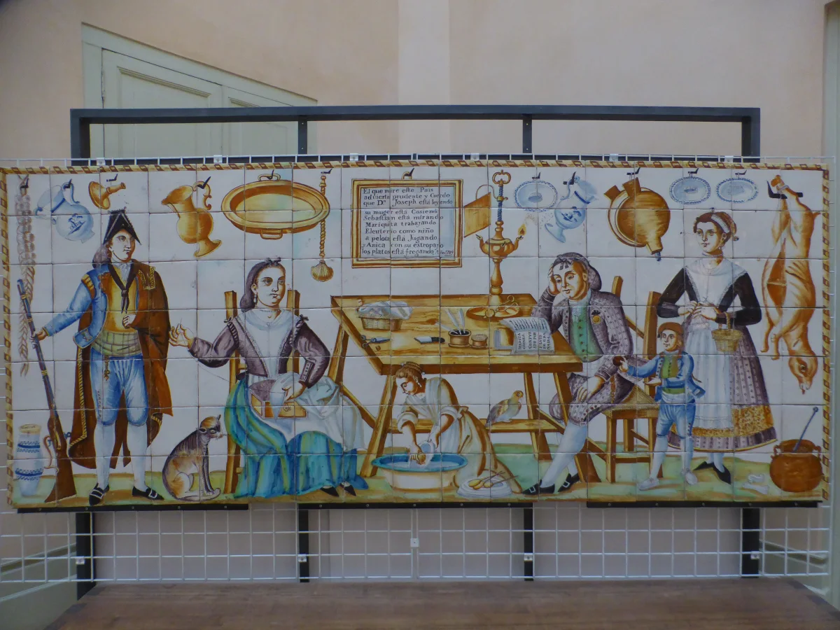 Panel de azulejos de 1789 del Museo del Azulejo Manolo Safont
