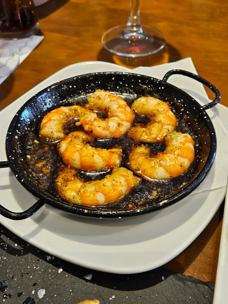 Gambas a la plancha en cazuela