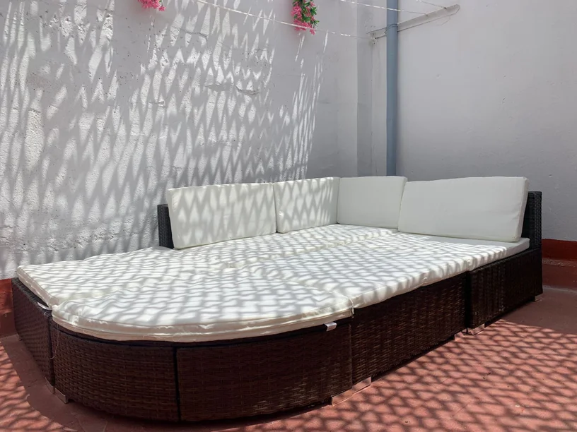 Terraza privada de Casa Almudí con tumbona, Onda