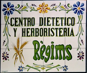 Rótulo cerámico pintado a mano, Ceràmica Artesans Onda