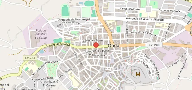 Ubicación de Ceràmica Artesans en Onda