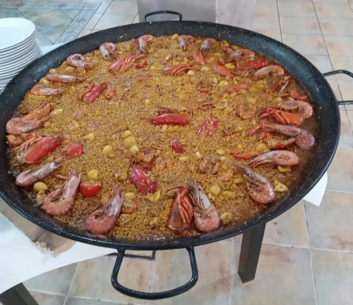 Paella con gambas de La Teua Casa