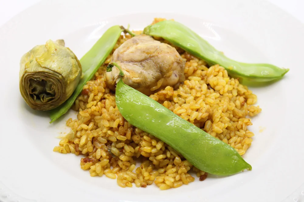 Arroz de rape con alcachofas del Restaurante El Cid, Onda